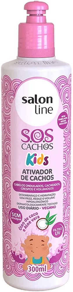 Ativador de Cachos SOS Cachos Salon Line Kids Hidratação 300ml