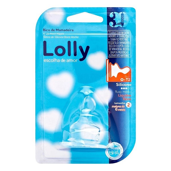 Bico de Mamadeira de Silicone OT2 lolly