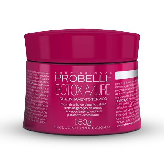 Botox Alisante Capilar Probelle Azure Realinhamento Térmico 150g