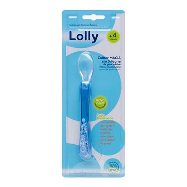 Colher de Silicone Lolly Oceano +4 Meses Boy 1 Unidade
