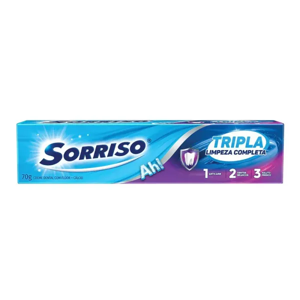 Creme Dental Sorriso Tripla Limpeza Completa 70g