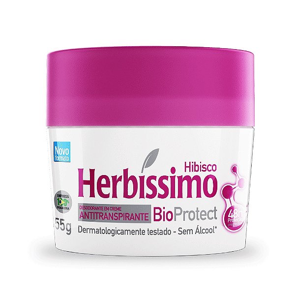 Desodorante Creme Herbíssimo Bio Protect Hibisco 55g