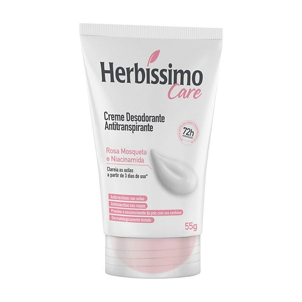 Desodorante Herbíssimo Care Rosa Mosqueta e Niacinamida 72h com 55g