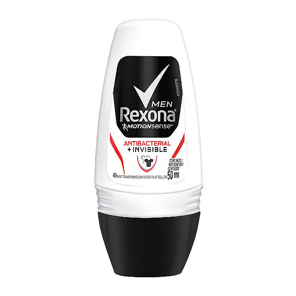Desodorante Roll-on Rexona Men Antibacter+Invisible 48h 50ml