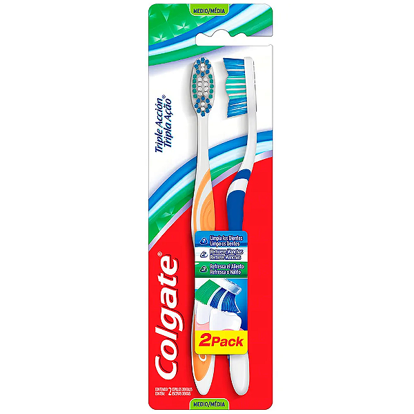 Escova Dental Colgate Tripla Ação Leve 2 Pague 1Unidade