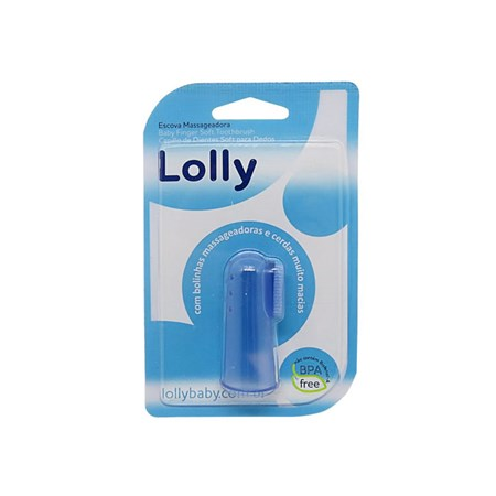 Escovinha Massageadora Dentição Azul Bebê Lolly