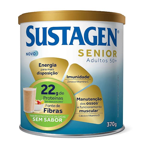 Sustagen Senior Adultos 50+ Sem Sabor 370g