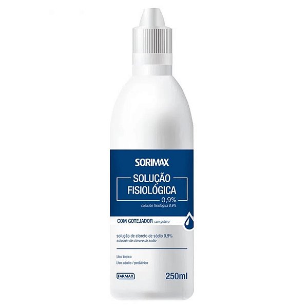 Soro Fisiológico 0,9% Sorimax Farmax com 250ml