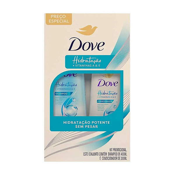 Shampoo + Condicionador  Dove 350ml + 175ml Hidrat Vitaminas A & E