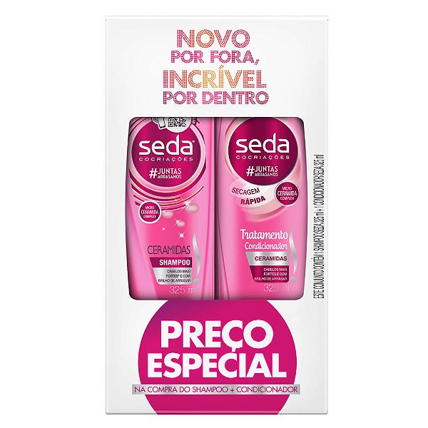 Shampoo + Condicionador Seda Ceramidas 300ml e 190ml