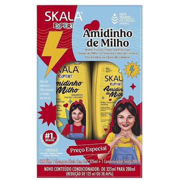 Shampoo + Condicionador Skala Amidinho de Milho 325ml Cada
