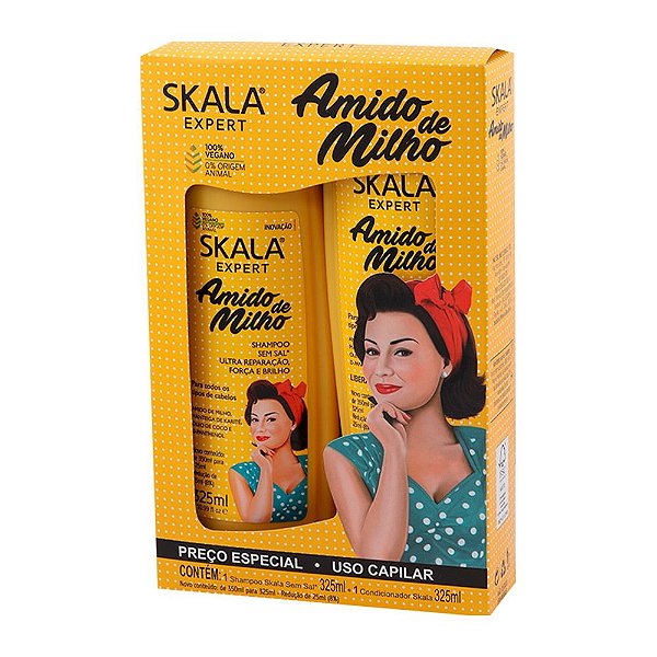 Shampoo + Condicionador Skala Amido de Milho 325ml Cada