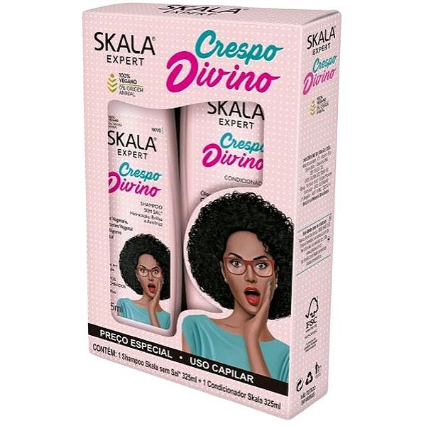 Shampoo + Condicionador Skala Crespo Divino 325ml Cada