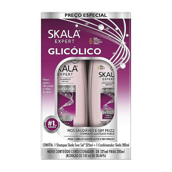 Shampoo + Condicionador Skala Glicolico 325ml Cada