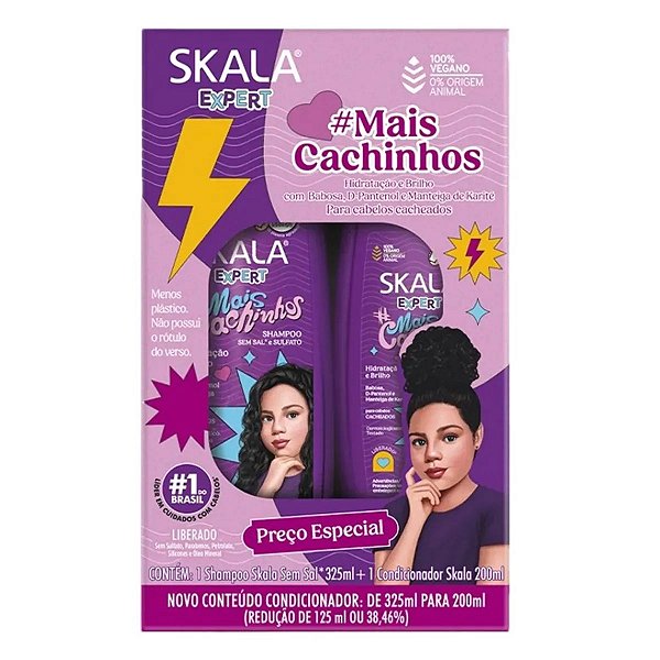 Shampoo + Condicionador Skala Mais Cachinhos 325ml Cada