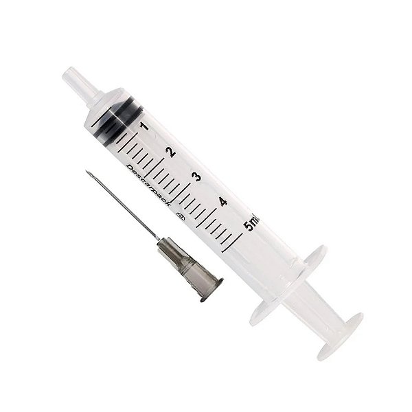 Seringa Descartável com Agulha 25mm X 0,7mm 5ml com 1 Unidade