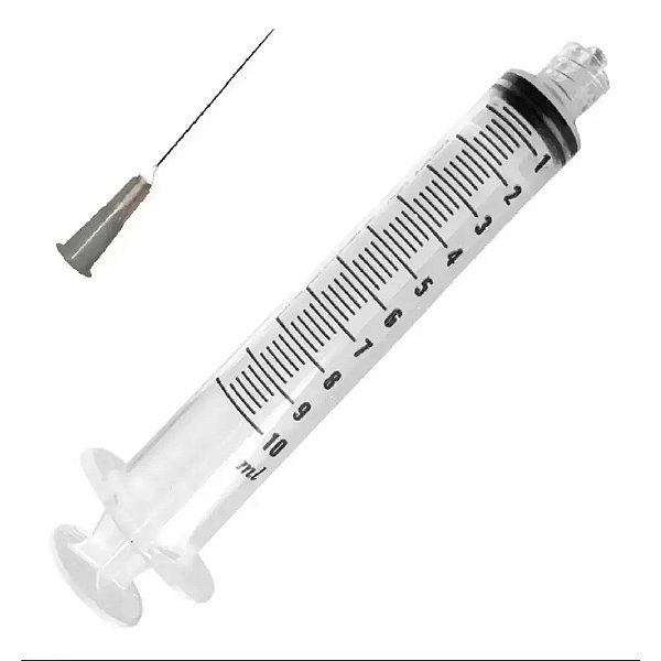 Seringa Descartável com Agulha 25mm X 0,7mm 10ml com 1 Unidade