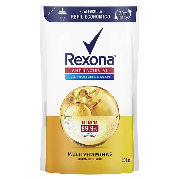 Sabonete Líquido para o corpo Rexona Multivitaminas 200ml Refil