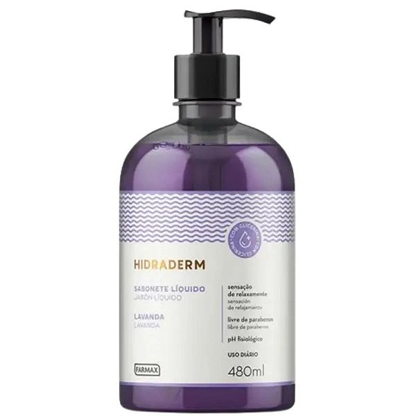 Sabonete Liquido Hidraderm 480ML Lavanda