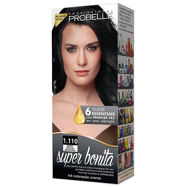 Tintura Super Bonita Probelle 1.110 Preto Intenso Profundo