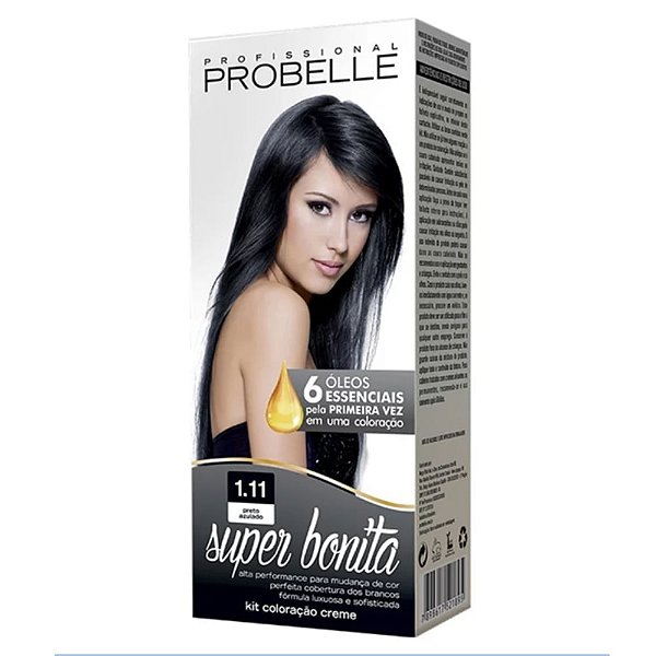 Tintura Super Bonita Probelle 1.11 Preto Azulado