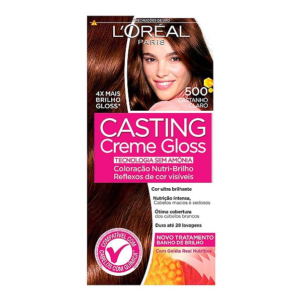 Tintura Casting Creme Gloss L'oréal Paris 500 Castanho Claro
