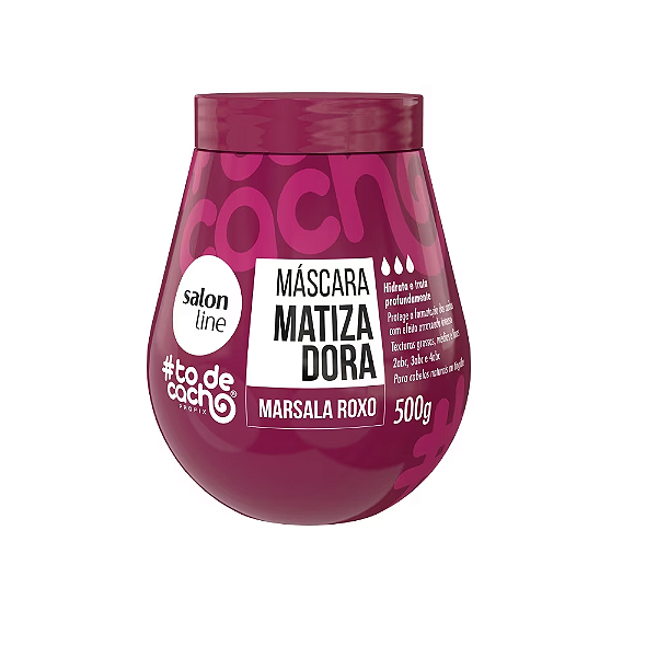Máscara Capilar Matizadora Salon Line TodeCacho Marsala Roxo 500g