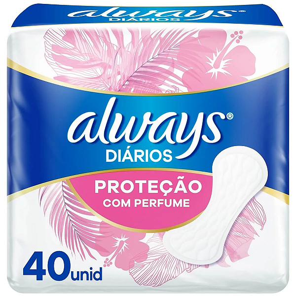 Protetor Diários Always Com Perfume 40 Unidades