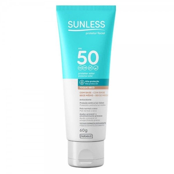 Protetor Solar Facial Sunless Fps 50 Bege Médio 60G