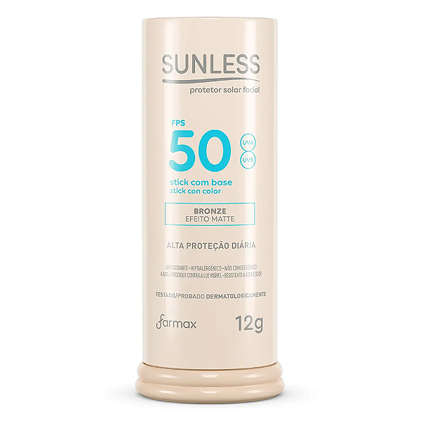 Protetor Solar Facial Sunless Stick FPS 50 Bronze 12g