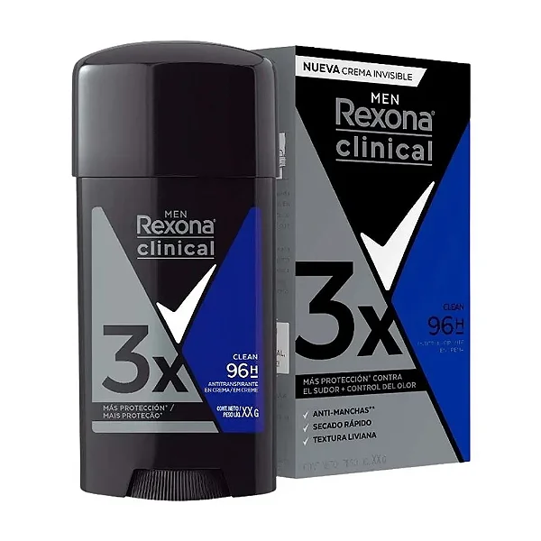 Desodorante Rexona Clinical Creme Clean 58g