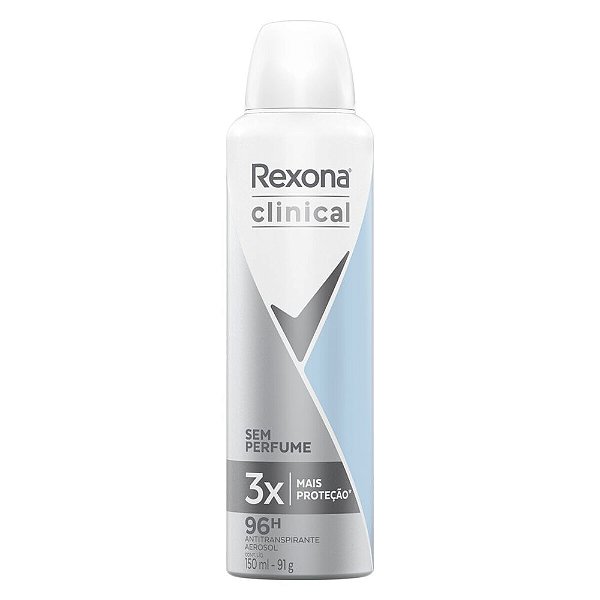 Desodorante Aerosol Rexona Clinical Sem Perfume 96h 150ml
