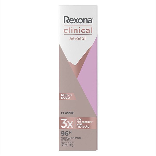 Desodorante Aerosol Rexona Clinical Classic 96h 150ml