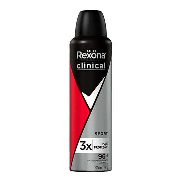 Desodorante Aerosol Rexona Clinical Men Sport 96h 150ml