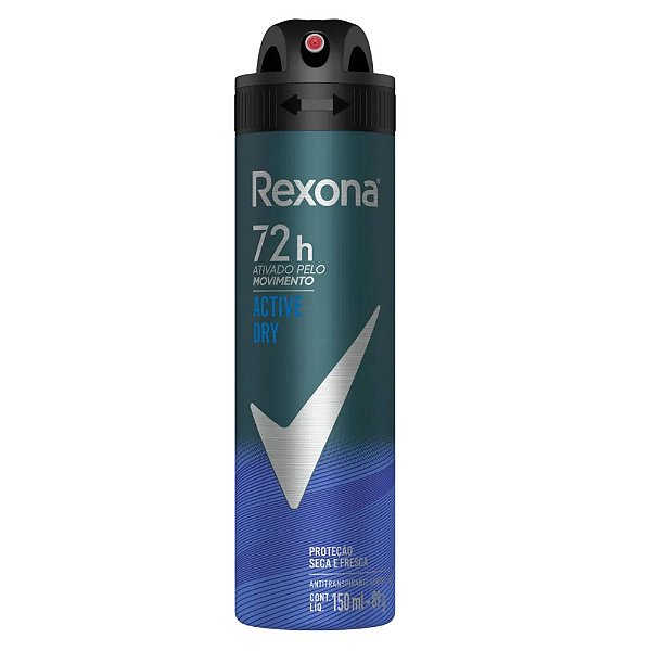 Desodorante Aerosol Rexona Men Active Dry 72 horas 150ml