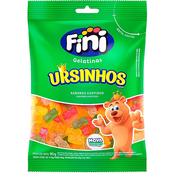 Balas de Gelatina Fini Ursinhos 80g