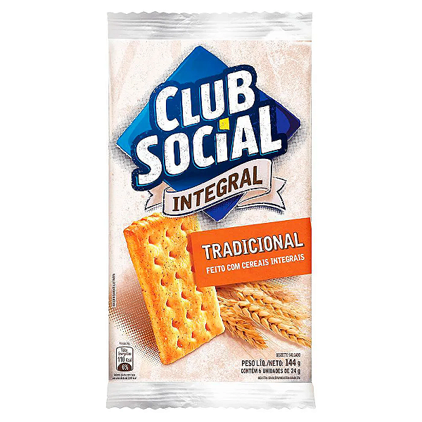 Biscoito Club Social Integral 141g