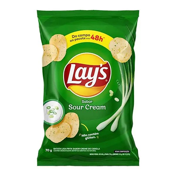 Batata Frita Lisa Lays Sour Cream 70g