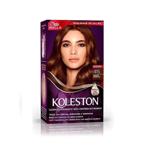 Tintura Creme Koleston Wella Castanho Crepúsculo 415