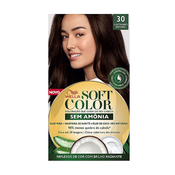 Tintura Soft Color Wella Sem Amônia Castanho Escuro 30