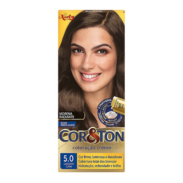 Tintura Creme Cor & Ton Niely Nuances Castanho Claro 5.0