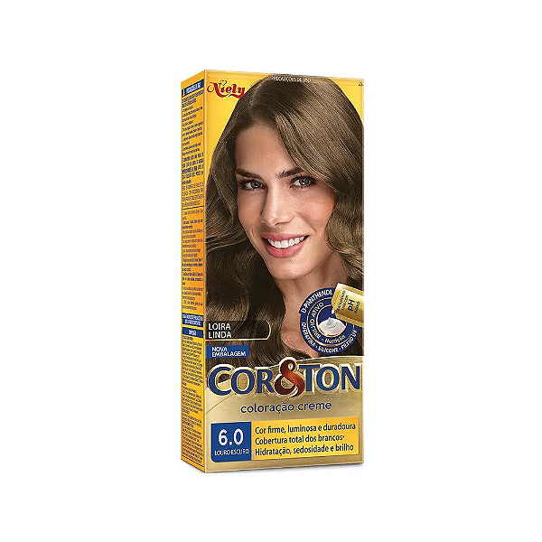 Tintura Creme Cor & Ton Niely Nuances Louro Escuro 6.0