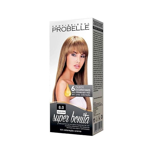 Tintura Super Bonita Probelle 8,0 Louro Claro