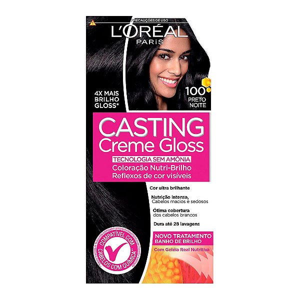 Tintura Casting Creme Gloss L'oréal Paris 100 Preto Noite