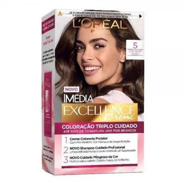 Tintura Creme Imédia Excellence L'oréal Castanho Claro 5