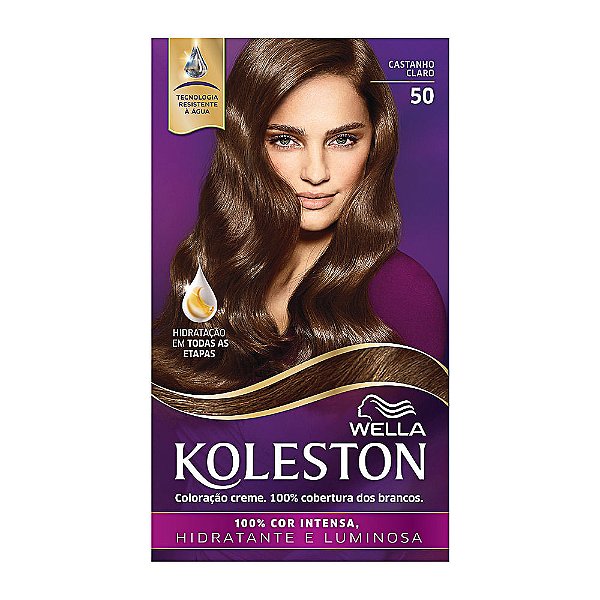 Tintura Creme Koleston Wella Castanho Claro 50
