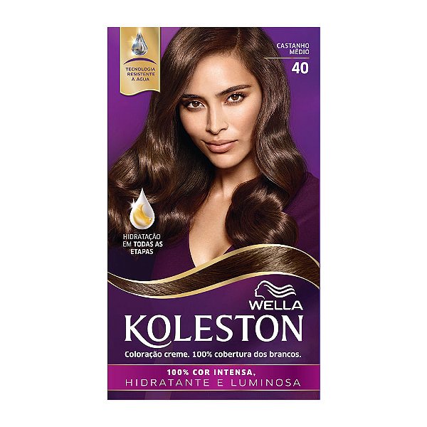 Tintura Creme Koleston Wella Castanho Médio 40
