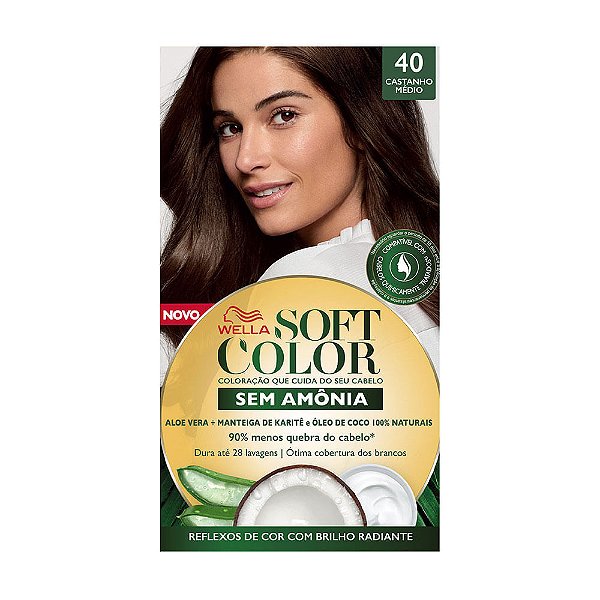 Tintura Soft Color Wella Sem Amônia Castanho Médio 40