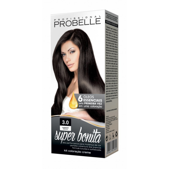 Tintura Super Bonita Probelle 3.0 Castanho Escuro