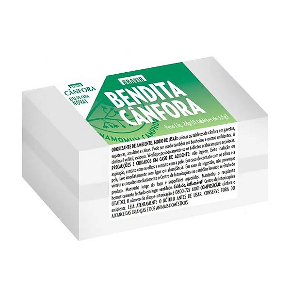 Canfora TODAS com 8 Tabletes de 3,5 g cada